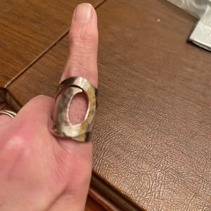 Sterling Silver hammered Ring size 8 in excellent condition.